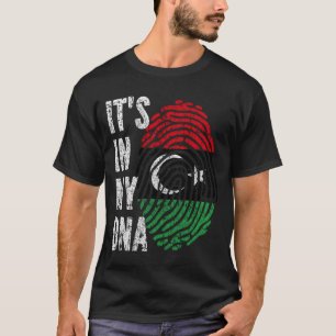 Camiseta É NO MEU DNA, Líbios, Sinalizadores Mulheres Crian