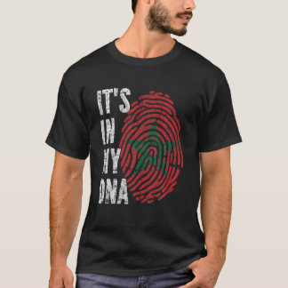 Camiseta É NO MEU DNA Marrocos Sinalizador Engraçado marroq
