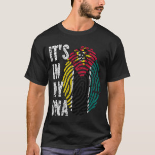 Camiseta É NO MEU DNA, Moçambique Bandeira Homens Mulheres 