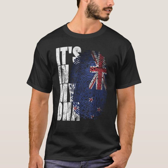 Camiseta É No Meu Dna Nova Zelândia Maori Kiwi Haka Fan Nz  (Frente)