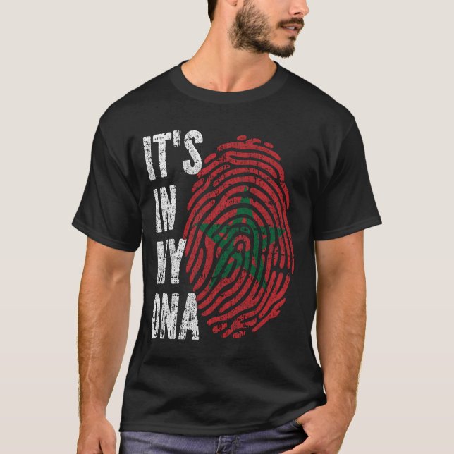Camiseta É NO MEU DNA, o Marrocos é o sinalizador Mulheres  (Frente)