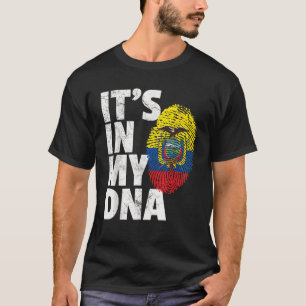 Camiseta É no meu DNA, o Orgulho de Bandeira Equatoriano, p
