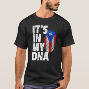 Camiseta É no meu Dna Porto Rico, mulheres moças