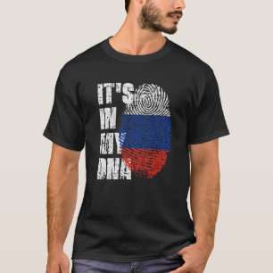 Camiseta É NO MEU DNA, Rússia Sinalizador Russo