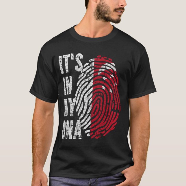 Camiseta É NO MEU DNA Singapura Sinalizador Homens Mulheres (Frente)