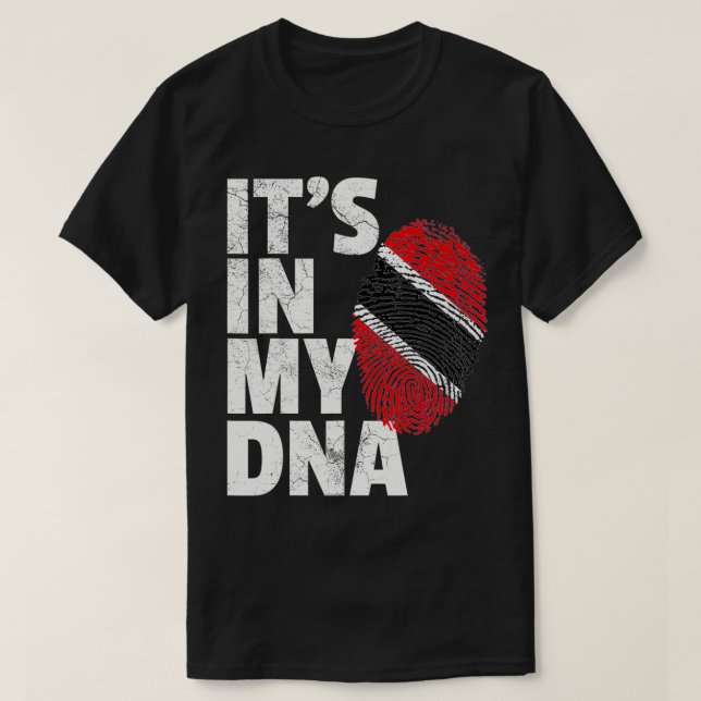 Camiseta É NO MEU DNA Trinidad e Tobago Flag Pride Nati (Frente do Design)