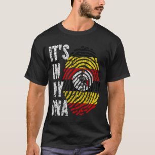 Camiseta É NO MEU DNA Uganda Flag Men Mulheres Crianças
