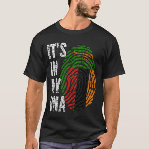 Camiseta É NO MEU DNA, Zâmbia Sinalizador Homens Mulheres C