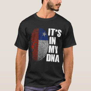 Camiseta É no meu pai chileno Adn que o Chile sinaliza chil