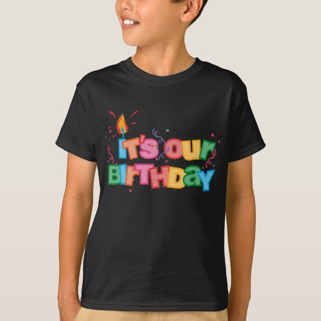 Camiseta É nossas letras do aniversário (Frente)