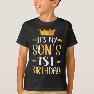 Camiseta É o 1º aniversário do meu filho, feliz 1 ano de id
