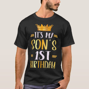 Camiseta É o 1º aniversário do meu filho Feliz 1 ano de ida