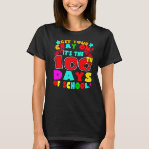 Camiseta É o 100º dia da escola. Arranje seu redemoinho no