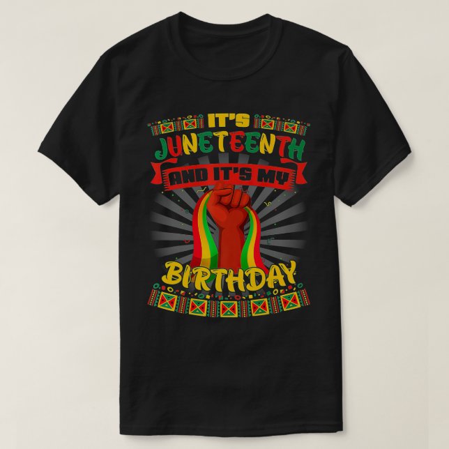 Camiseta É o 12 de junho e o meu aniversário é o dia negro  (Frente do Design)
