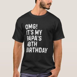 Camiseta É o 40º aniversário do meu papai Rei 40 anos de id