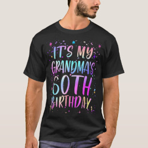 Camiseta É o 60º Aniversário da Minha Avó Colorido Feliz 60