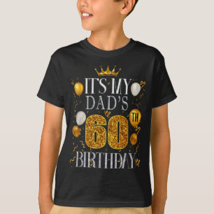 Camiseta É o 60º aniversário do meu pai Feliz aniversário 6