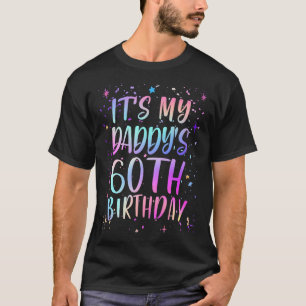 Camiseta É o 60º Aniversário do Meu Papai Colorido Feliz 60