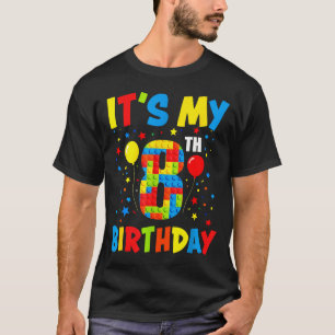Camiseta É o 8º aniversário de 8 anos de blocos de construç