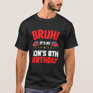 Camiseta É o 8º Aniversário do Meu Filho