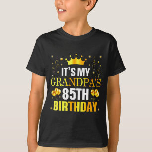 Camiseta É o 85º Aniversário do Meu Avô Feliz Aniversário 8