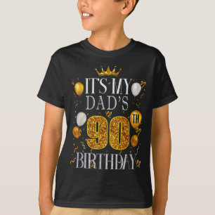 Camiseta É o 90º aniversário do meu pai Feliz aniversário 9