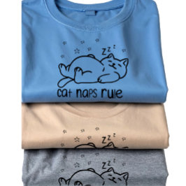 Camiseta É o Amante do Gato da Hora da Soneca