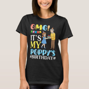 Camiseta É o aniversário da minha Vovó, Feliz Avô e Avó