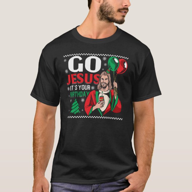 Camiseta É o aniversário de Jesus no Natal (Frente)