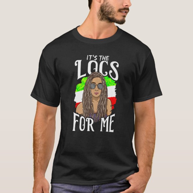 Camiseta É o cadeado para mim, Dreadlocks Rapariga Reggae e (Frente)