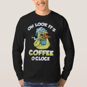 Camiseta É o Coffee O'clock Bebendo Caffeine App