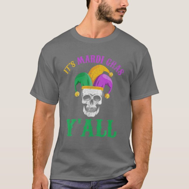 Camiseta É O Custo Da Máscara Do Partido Mardi Gras Yall Te (Frente)