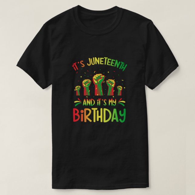 Camiseta É O Décimo Junto E O Meu Aniversário Junho Negro A (Frente do Design)