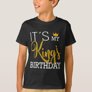 Camiseta É o Designo de Casal do Aniversário do Rei