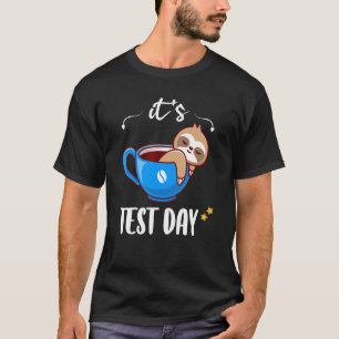 Camiseta É o dia de teste, professor preguiçoso, professor,