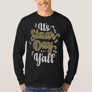 Camiseta É o dia do escadaria, leopardo do dia do teste par