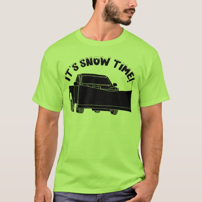 Camiseta É o Gráfico do Snowplow do Tempo da Neve (Frente)