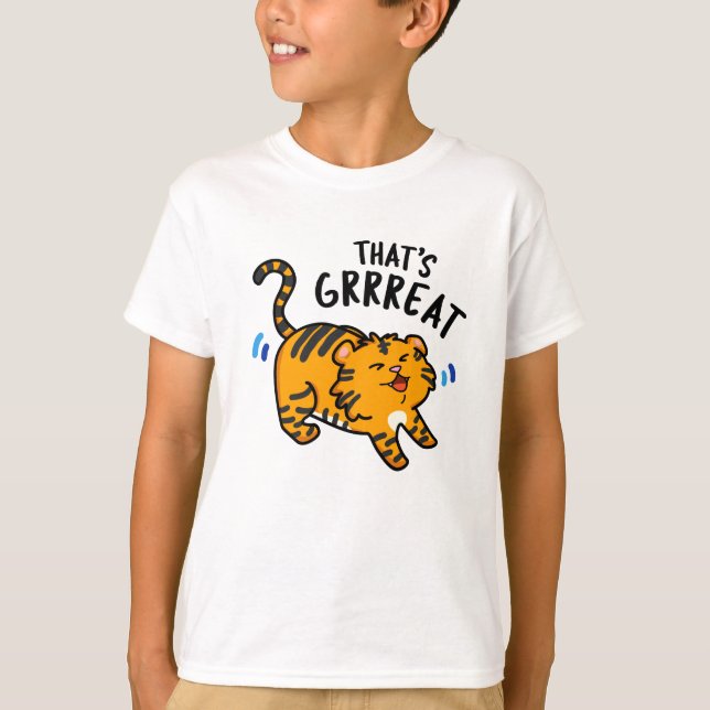Camiseta É o Grreat Funny Tiger Grol Pun (Frente)