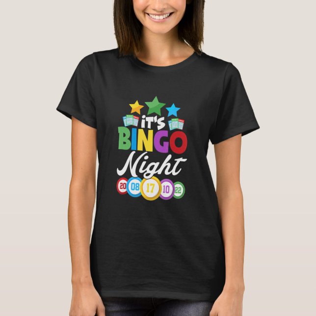 Camiseta É o jogo de jogo do cassino Bingo Night Casino (Frente)