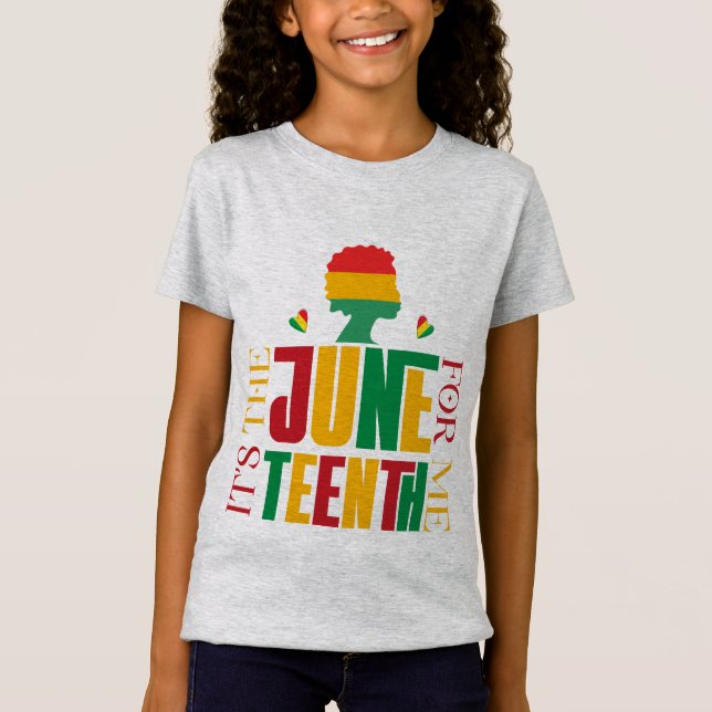 Camiseta É o Juneteenth Para Mim - História Negra  (Frente)
