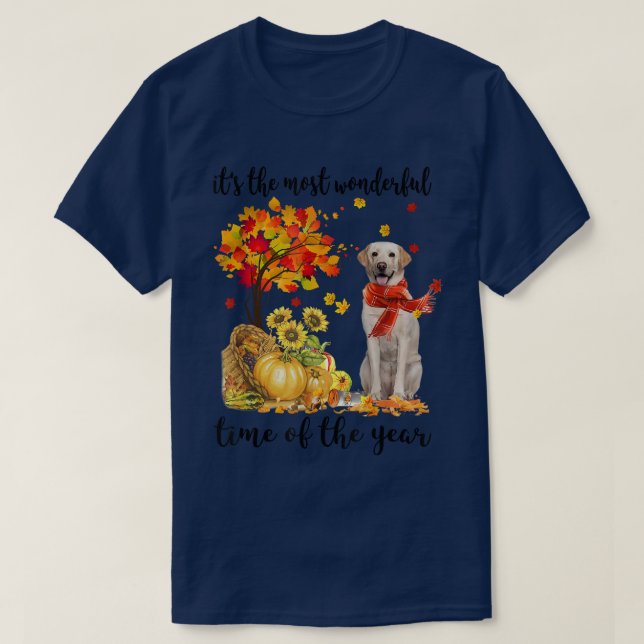 Camiseta É O Mais Maravilhoso Horário De Outono Labrador Pu (Frente do Design)