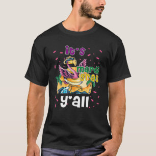 Camiseta É o Mardi Gras Yall Flamingo Carnival Party 2022 O