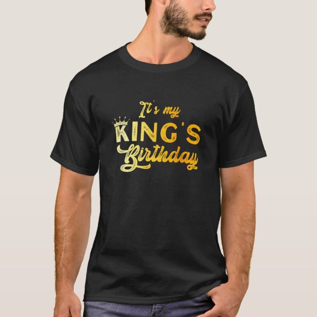 Camiseta É o marido de aniversário do meu rei (Frente)