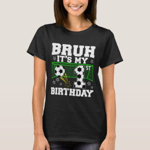 Camiseta É o meu 1º aniversário menino futebol 1 ano de ida