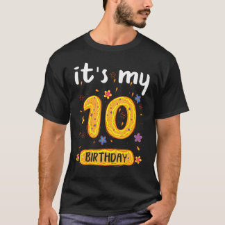 Camiseta É o meu 10º aniversário, 10º aniversário Menina de