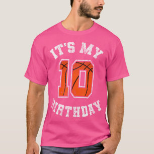 Camiseta É O Meu 10º Aniversário De Basquete De 10 Anos