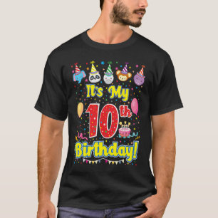 Camiseta É o meu 10º Aniversário, Fofo 10 Anos de Idade P