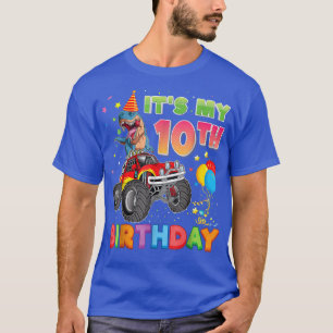 Camiseta É o meu 10º Aniversário, Monstro do Dinossauro de