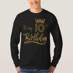 Camiseta É o meu 10º aniversário, mulheres bonitas, 10 anos