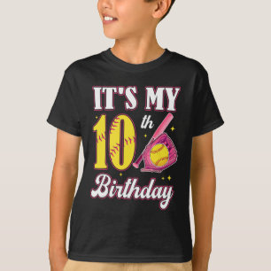 Camiseta É o meu 10º aniversário Softll Menina de 10 anos P